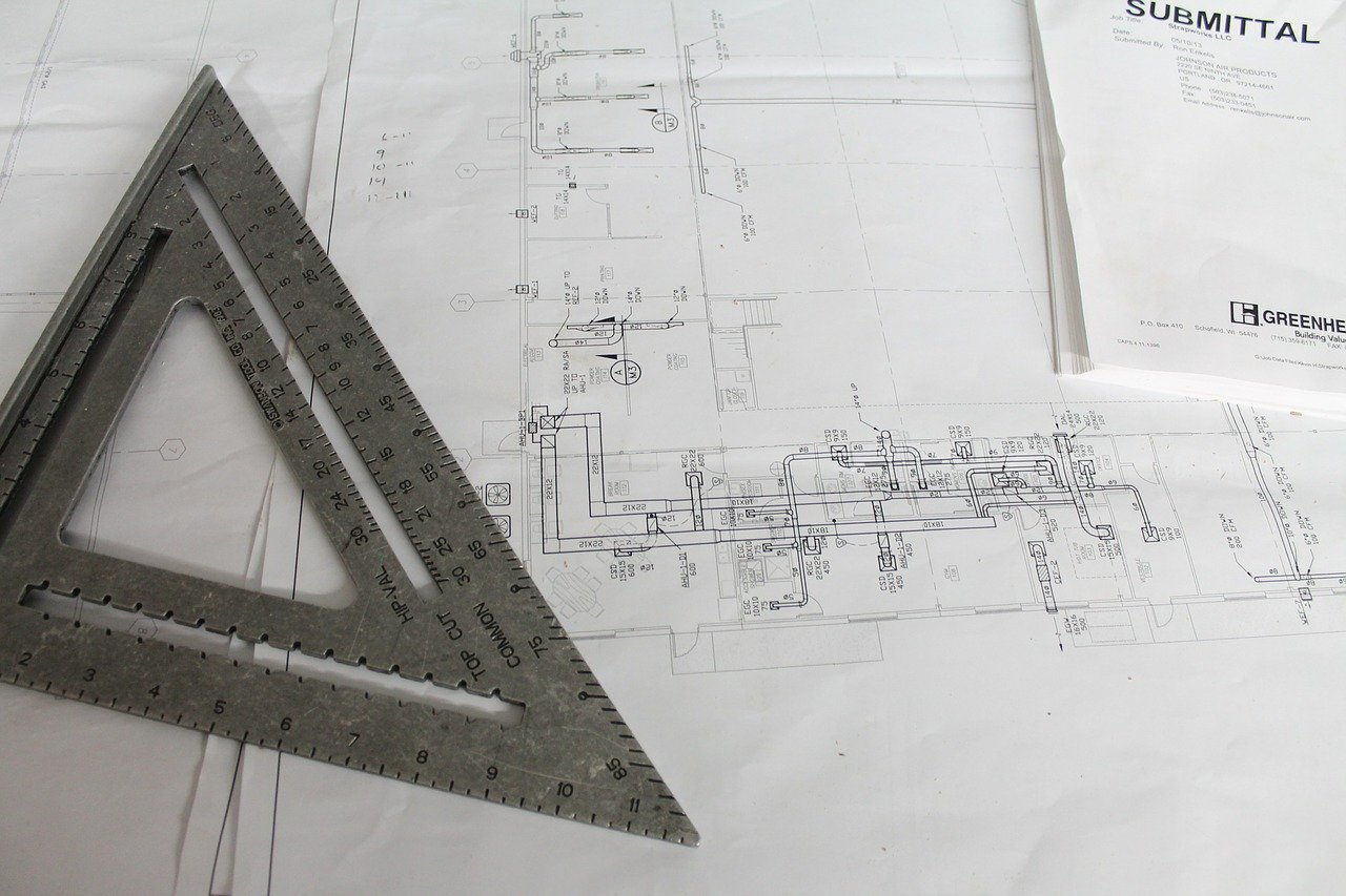 construction, plans, square